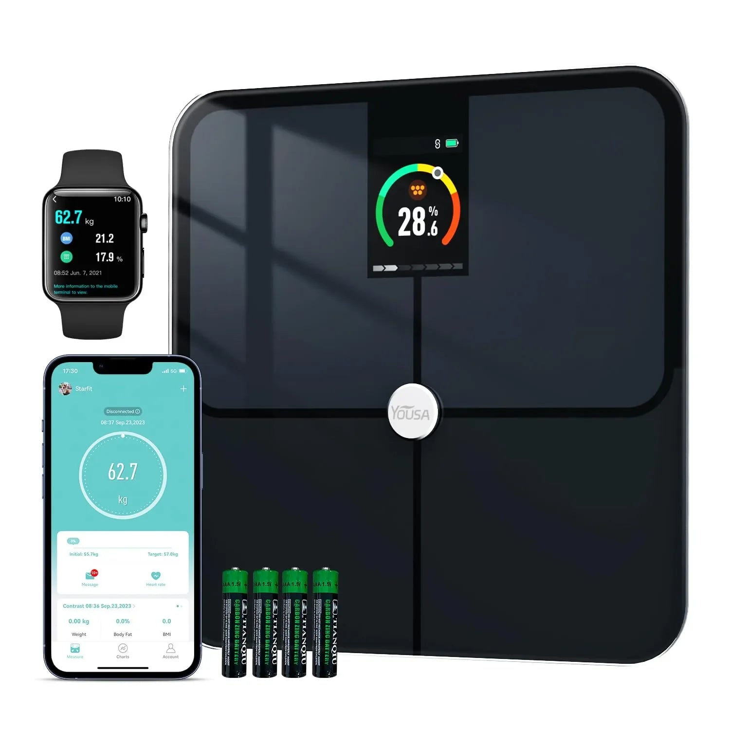 Coocoe High-Accuracy Bluetooth Body Fat Smart Scale