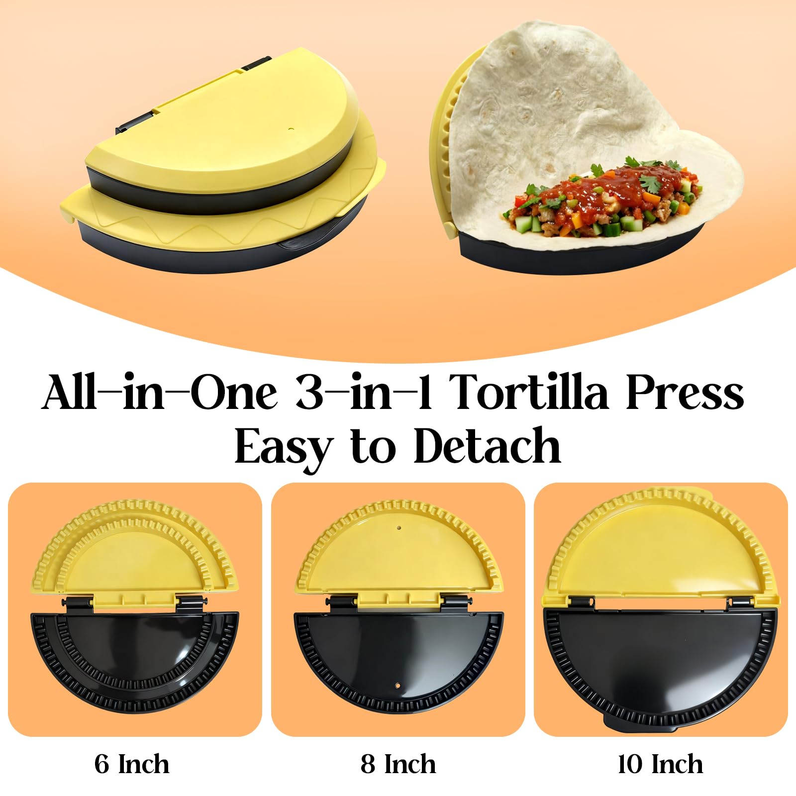 Coocoe 3-in-1 Tortilla Sealer & Crimper Press