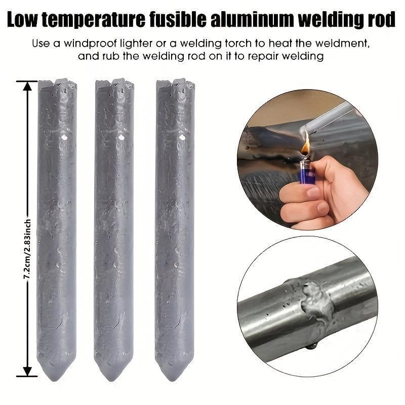 Coocoe Low-Temp Aluminum Welding Rods, Easy-Fuse Flux-Cored Rods