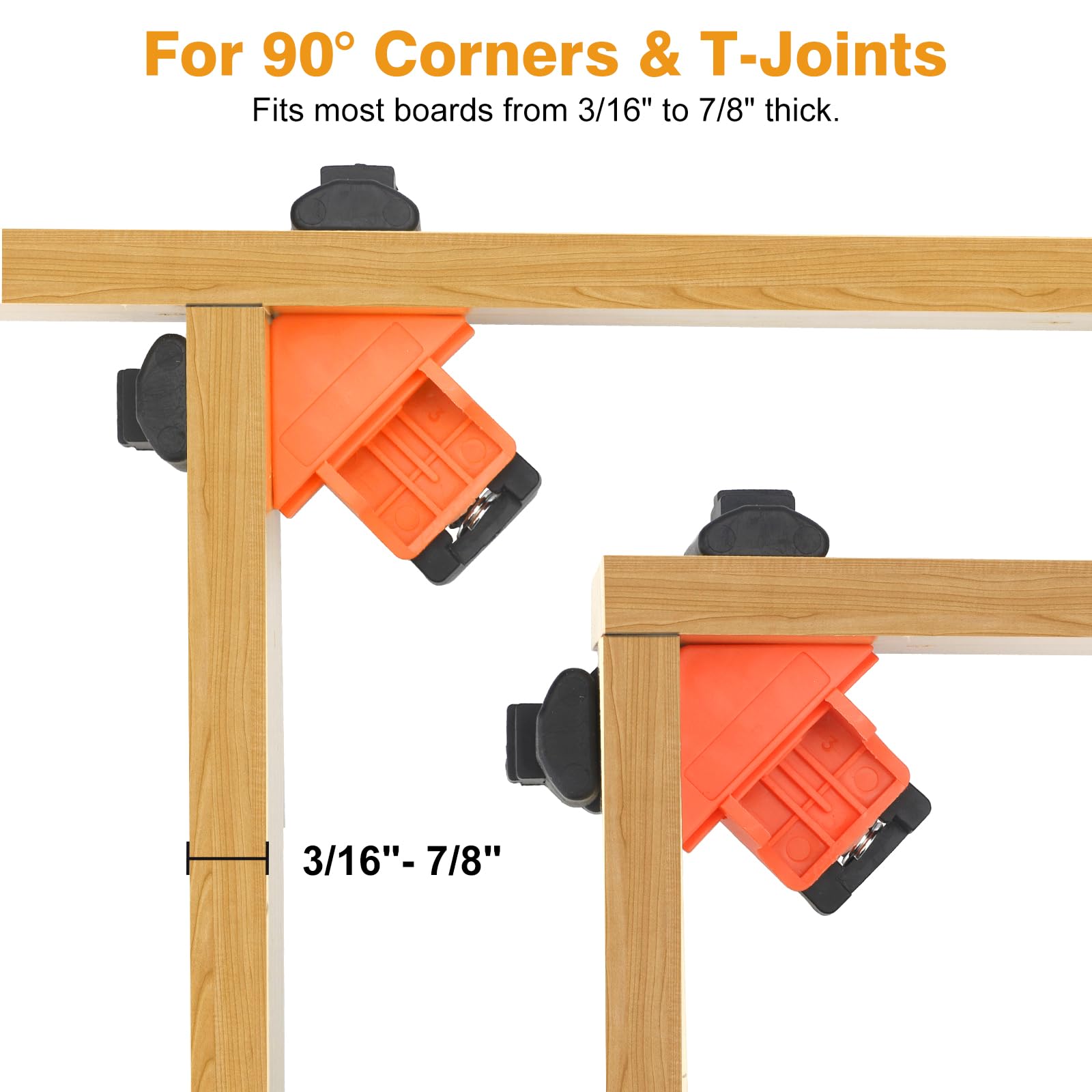 Coocoe 90°Adjustable Spring Loaded Wood Clamps