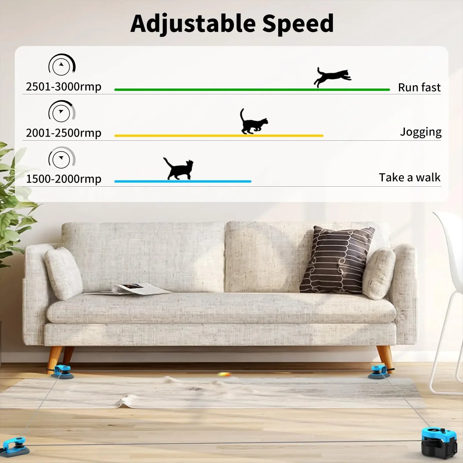 Coocoe Interactive Auto/Manual Cat Treadmill Toy