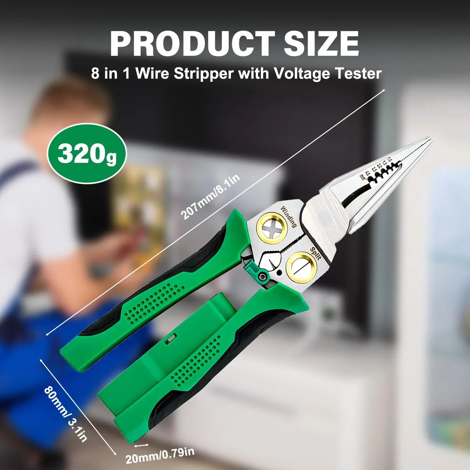Coocoe 8-in-1 Wire Stripper with Voltage Tester