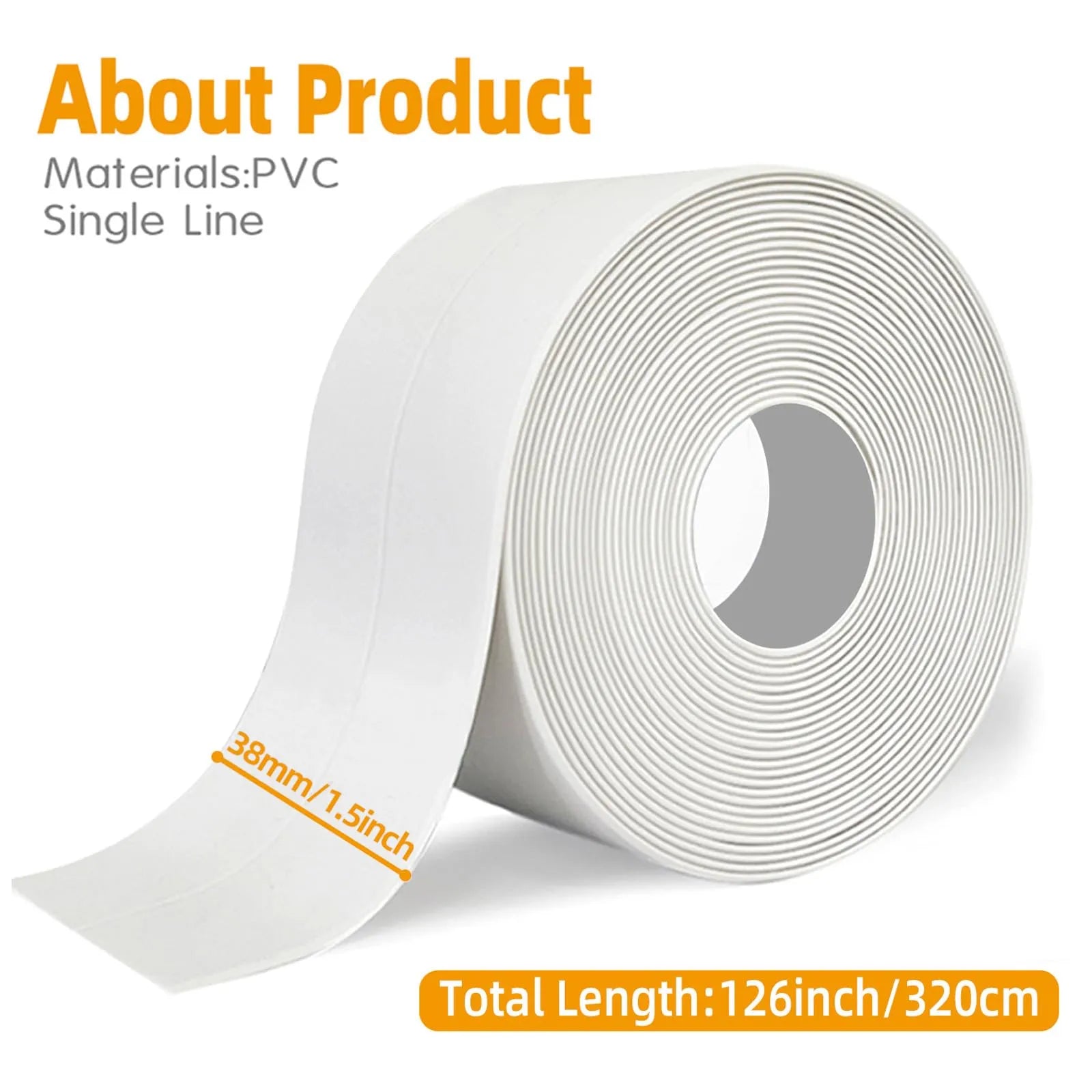 Coocoe Waterproof Self-Adhesive PVC Caulk Tape