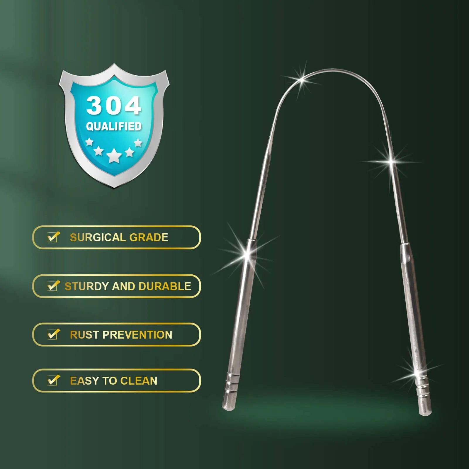 Coocoe Stainless Steel Tongue Cleaning Tool