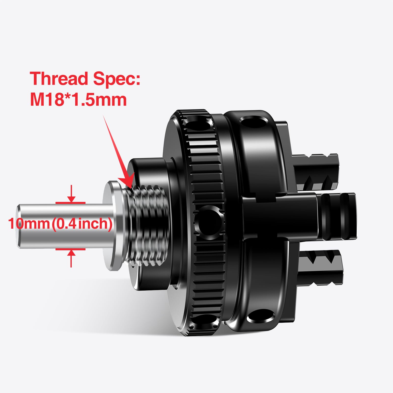 Coocoe 2 inch Mini 3-Jaw Self-center woodworking chuck
