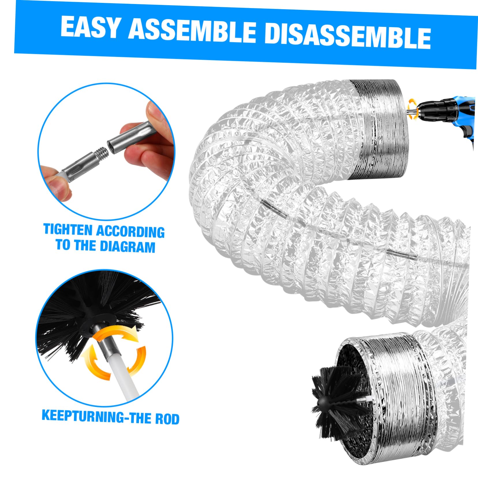 Coocoe Cleaning Kit Dryer Vent Cleaner Kit