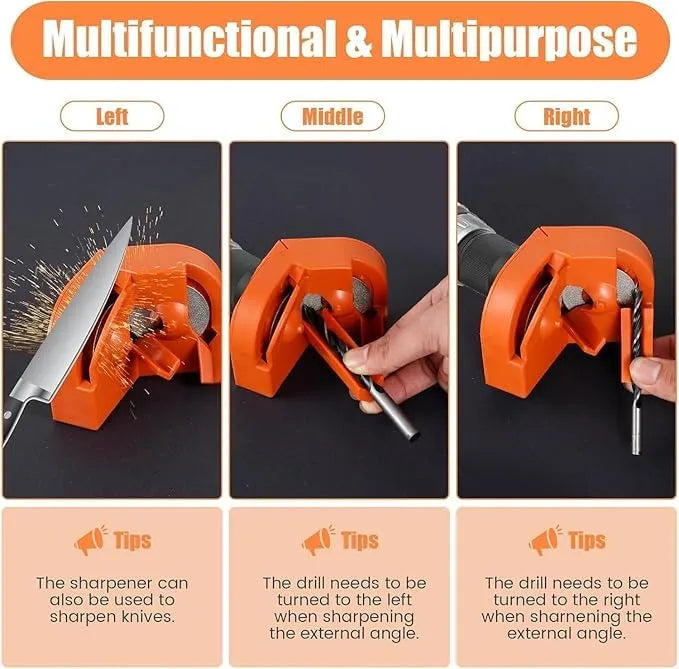 Coocoe Multipurpose Drill Bit Sharpener for 5/64"–5/8" Bits