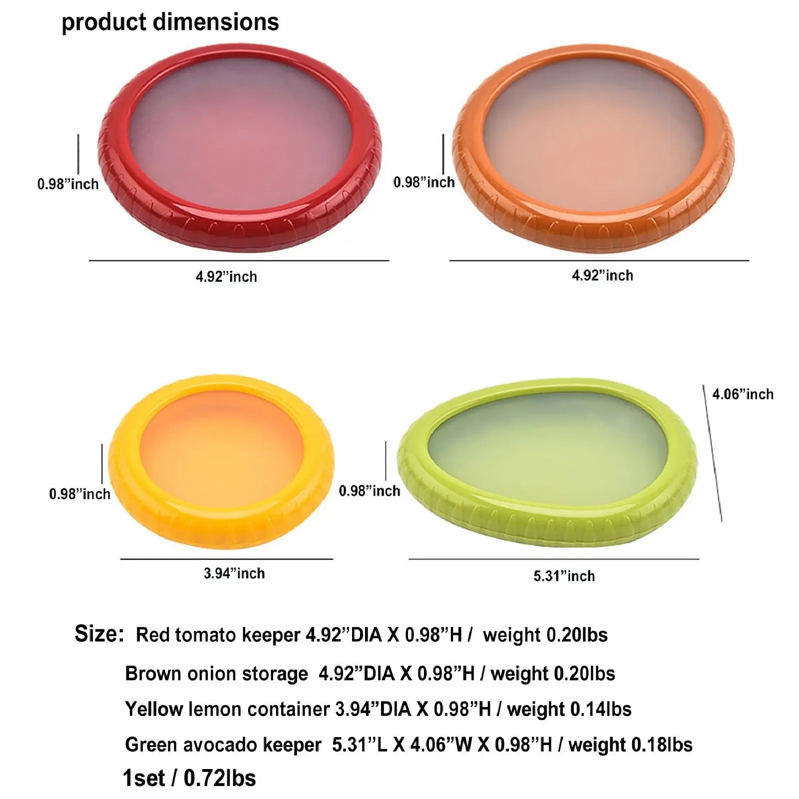 Coocoe Fruit and Vegetable Storage Containers Set
