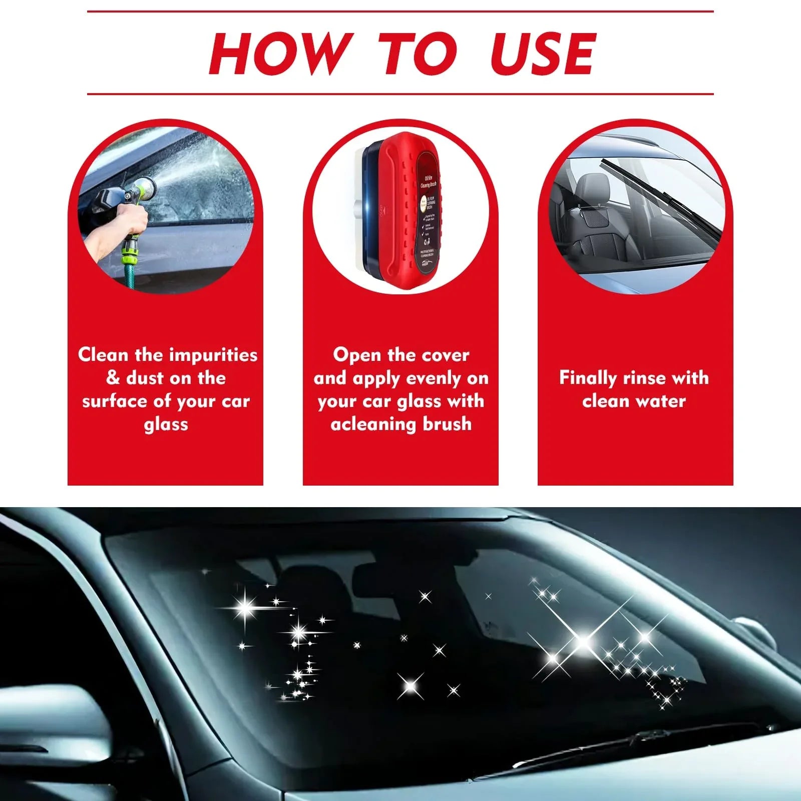 Coocoe Automotive Oil Film Cleaning Brush