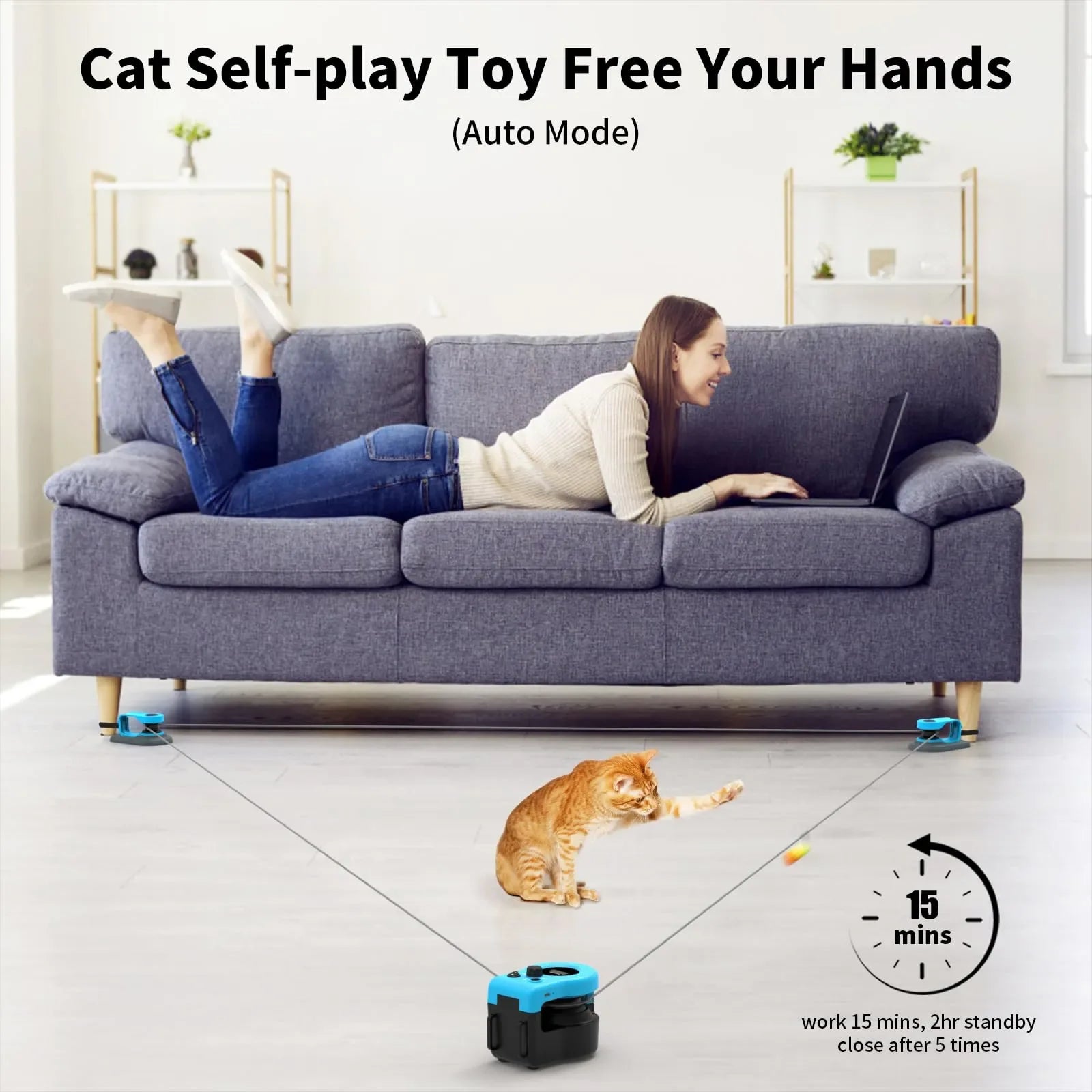 Coocoe Interactive Auto/Manual Cat Treadmill Toy