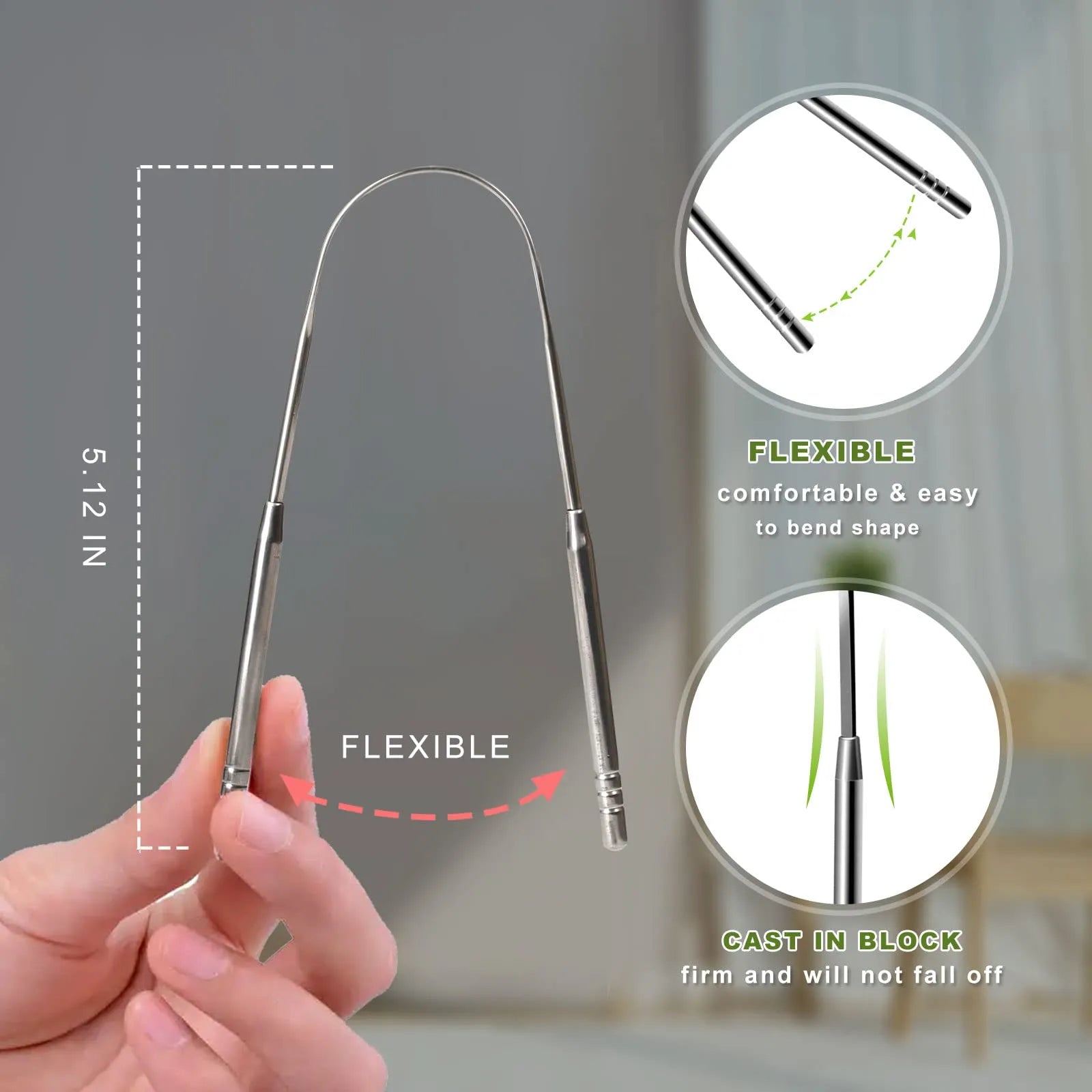 Coocoe Stainless Steel Tongue Cleaning Tool