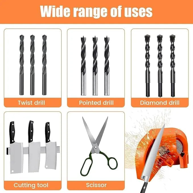 Coocoe Multipurpose Drill Bit Sharpener for 5/64"–5/8" Bits
