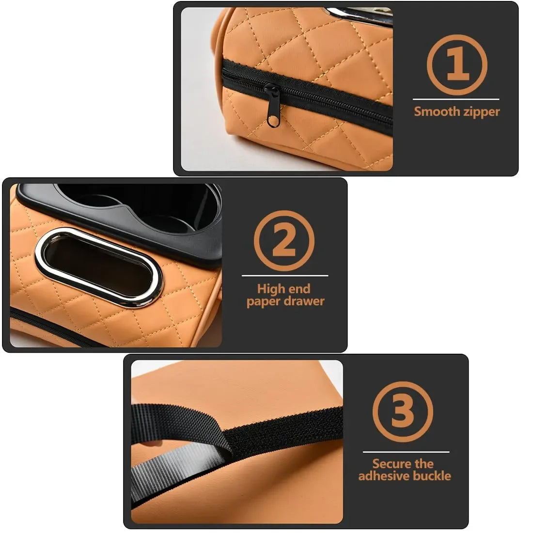 Coocoe 5-in-1 Multi-Function Car Organizer Armrest Cushion