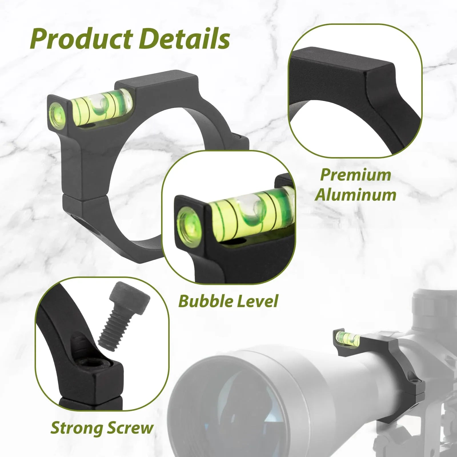 Coocoe Precision Aluminum Scope Level Bubble