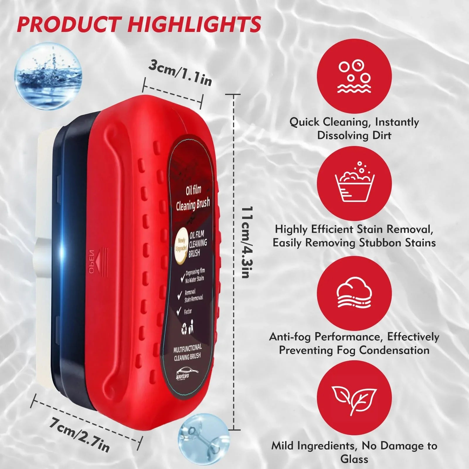 Coocoe Automotive Oil Film Cleaning Brush