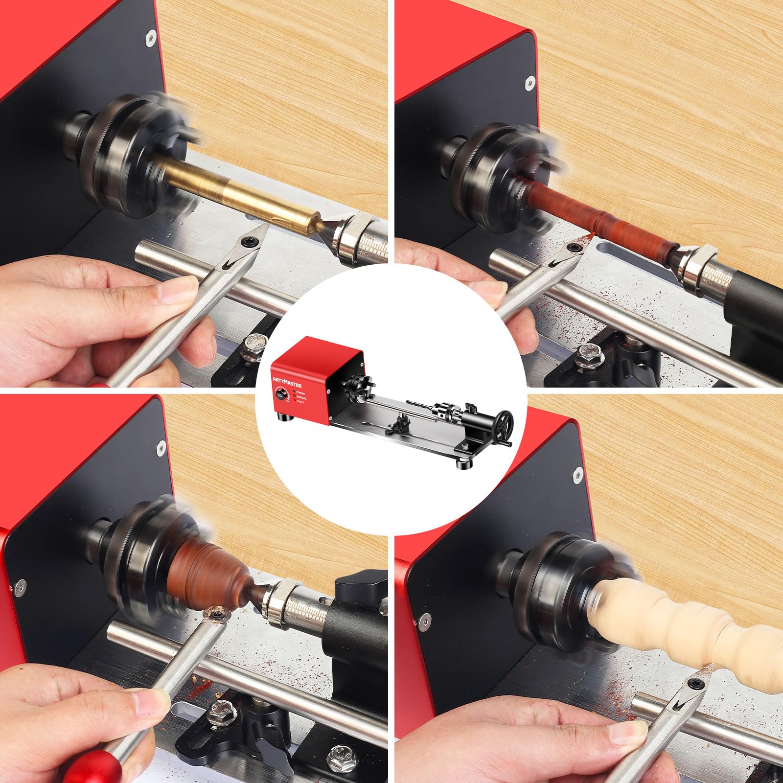 Coocoe 2 inch Mini 3-Jaw Self-center woodworking chuck
