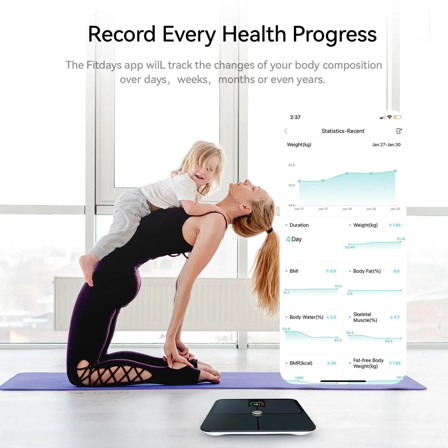 Coocoe High-Accuracy Bluetooth Body Fat Smart Scale