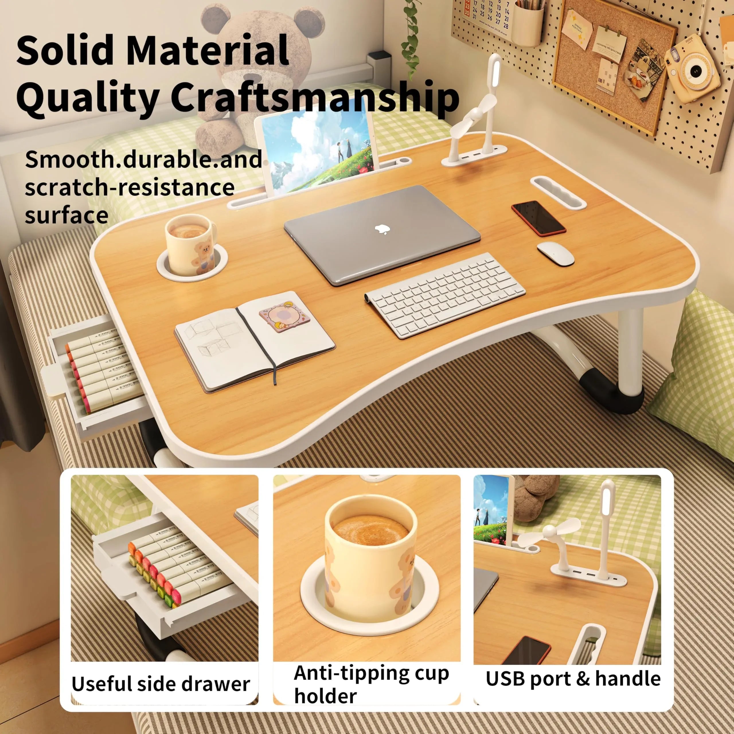 Coocoe Foldable Portable Laptop Stand Lap Desk