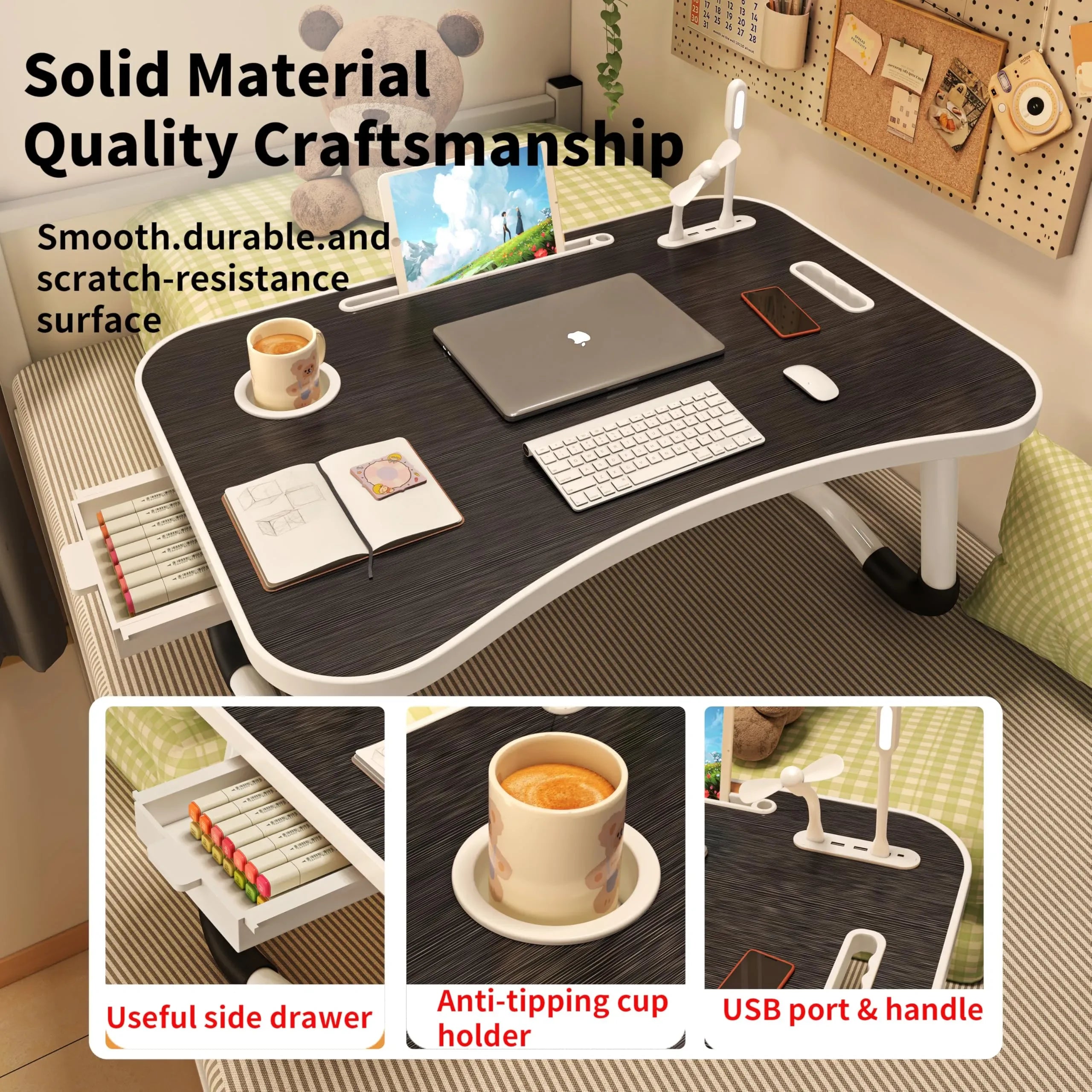 Coocoe Foldable Portable Laptop Stand Lap Desk