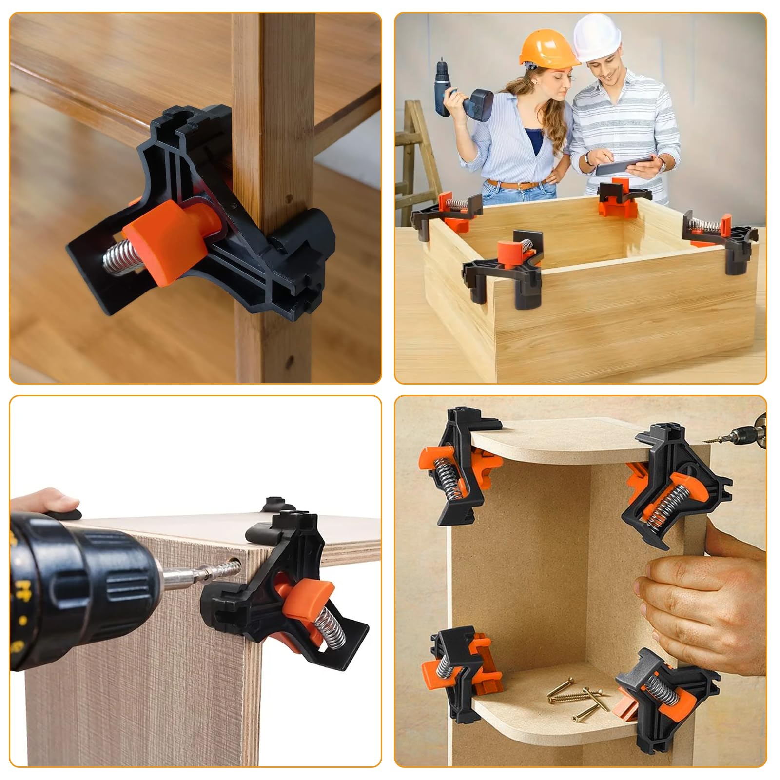Coocoe 90°Adjustable Spring Loaded Wood Clamps