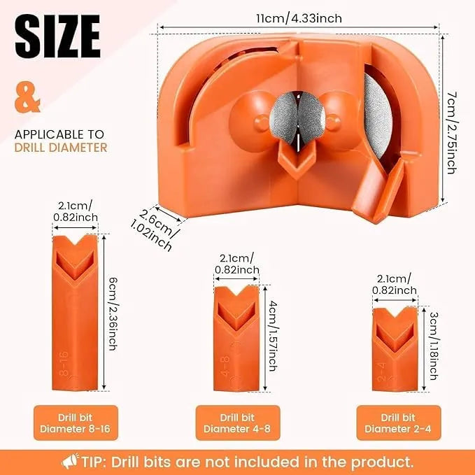 Coocoe Multipurpose Drill Bit Sharpener for 5/64"–5/8" Bits
