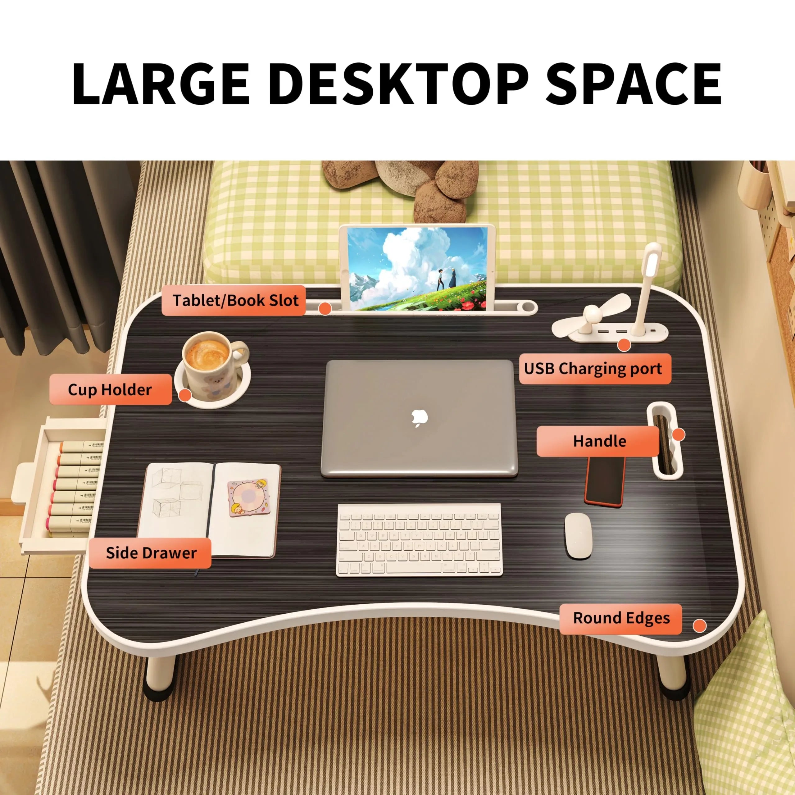 Coocoe Foldable Portable Laptop Stand Lap Desk
