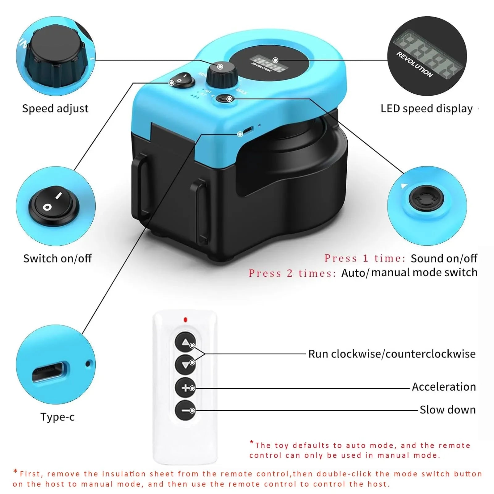 Coocoe Interactive Auto/Manual Cat Treadmill Toy