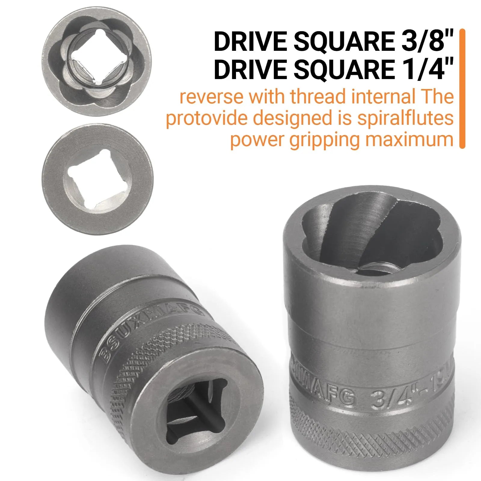Coocoe 32PCS Impact Bolt Extractor Socket Set