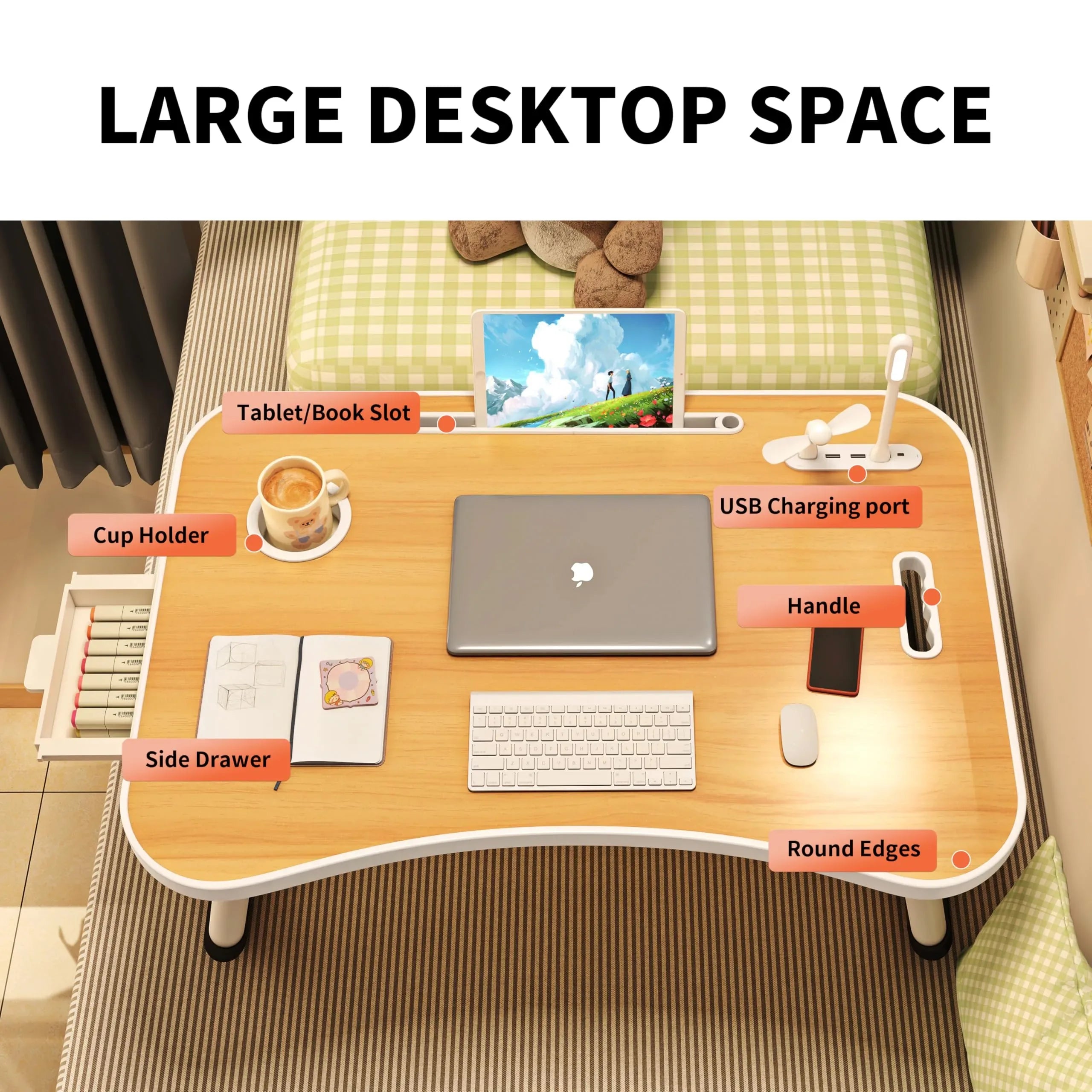 Coocoe Foldable Portable Laptop Stand Lap Desk