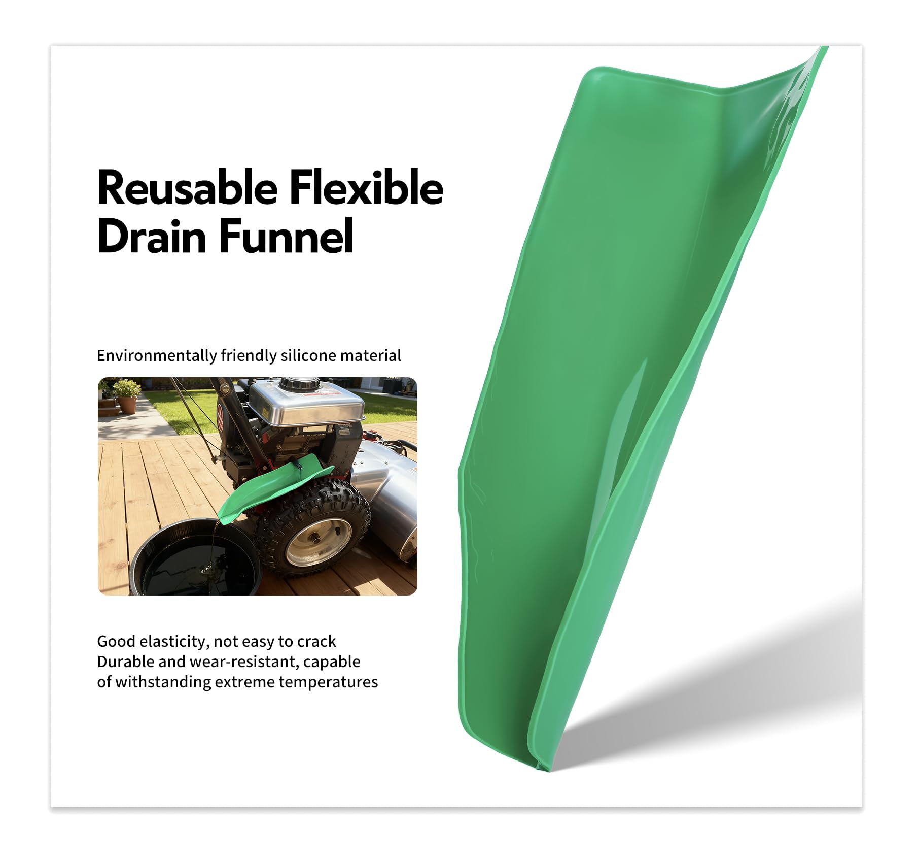Coocoe Reusable Flexible Oil Drain Funnel Form