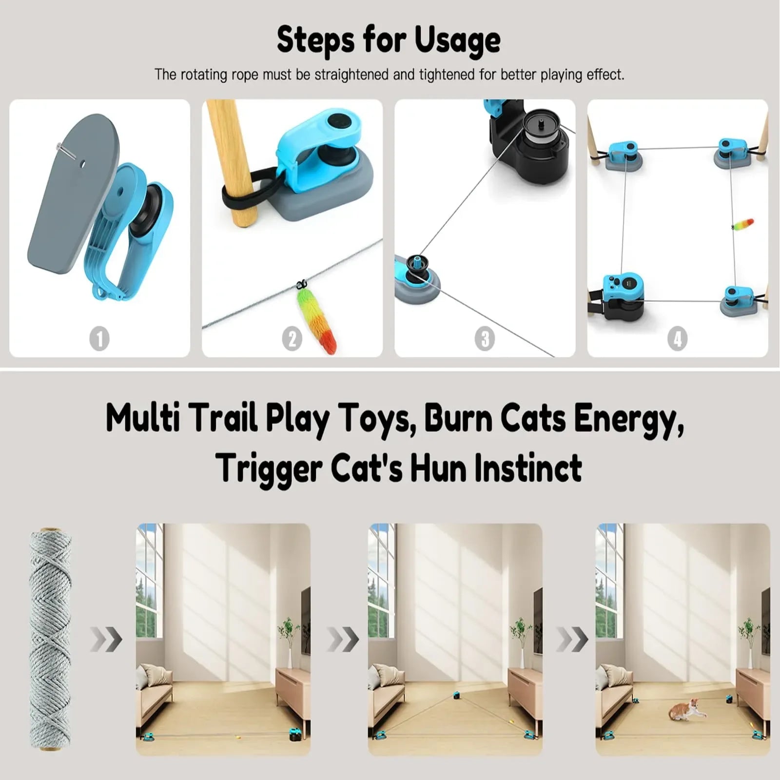Coocoe Interactive Auto/Manual Cat Treadmill Toy