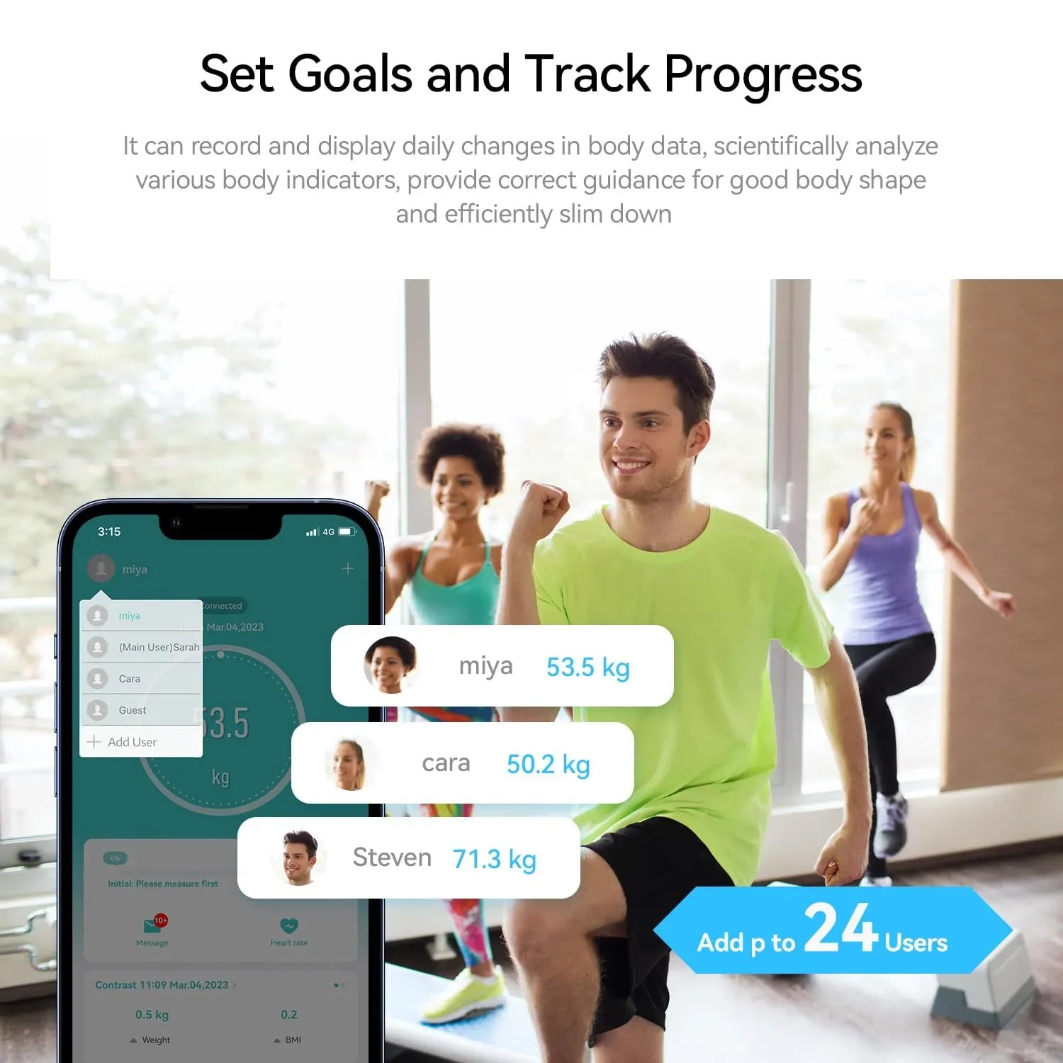 Coocoe High-Accuracy Bluetooth Body Fat Smart Scale