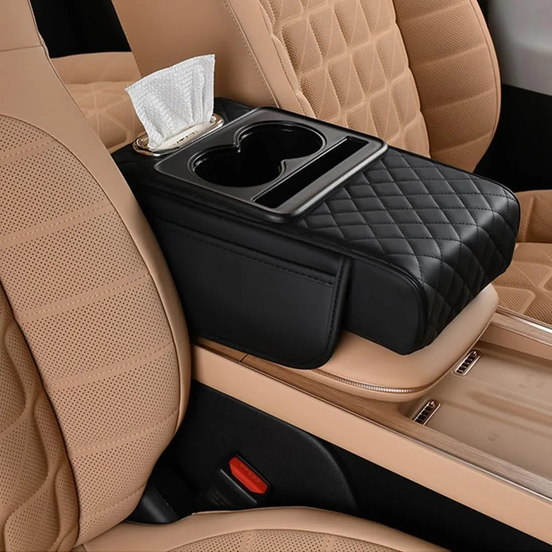 Coocoe 5-in-1 Multi-Function Car Organizer Armrest Cushion
