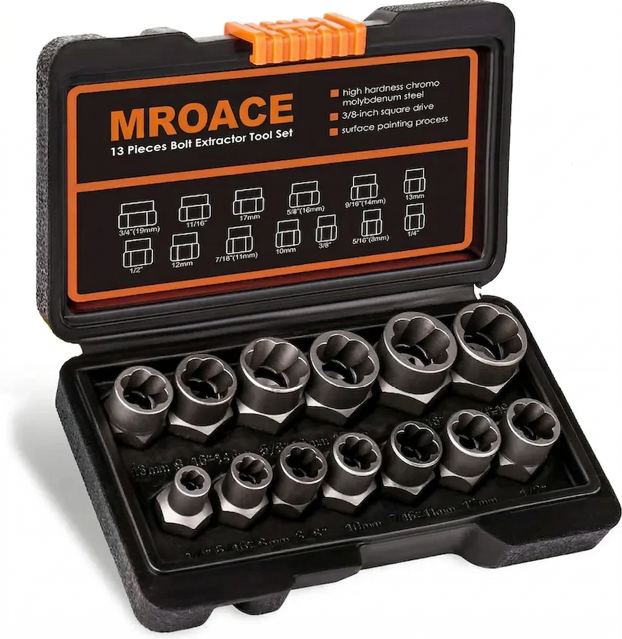 Coocoe 32PCS Impact Bolt Extractor Socket Set