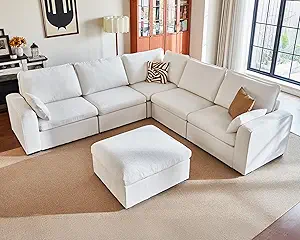 120.1'' Oversized Modular Sectional Sofa Plush Cloud Couch with Storage