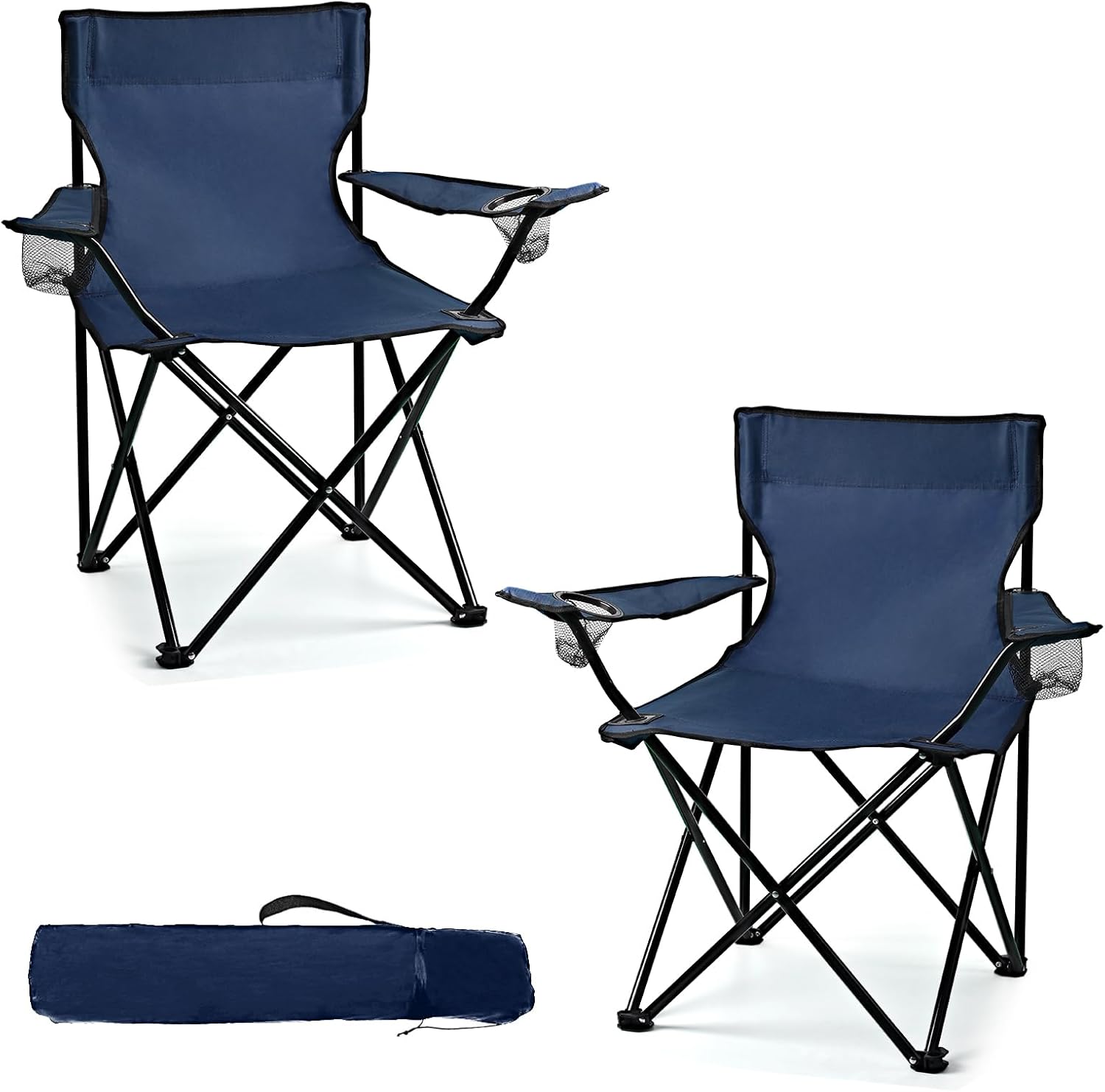2 Pack Lightweight Camping Chairs for Adults & Teens