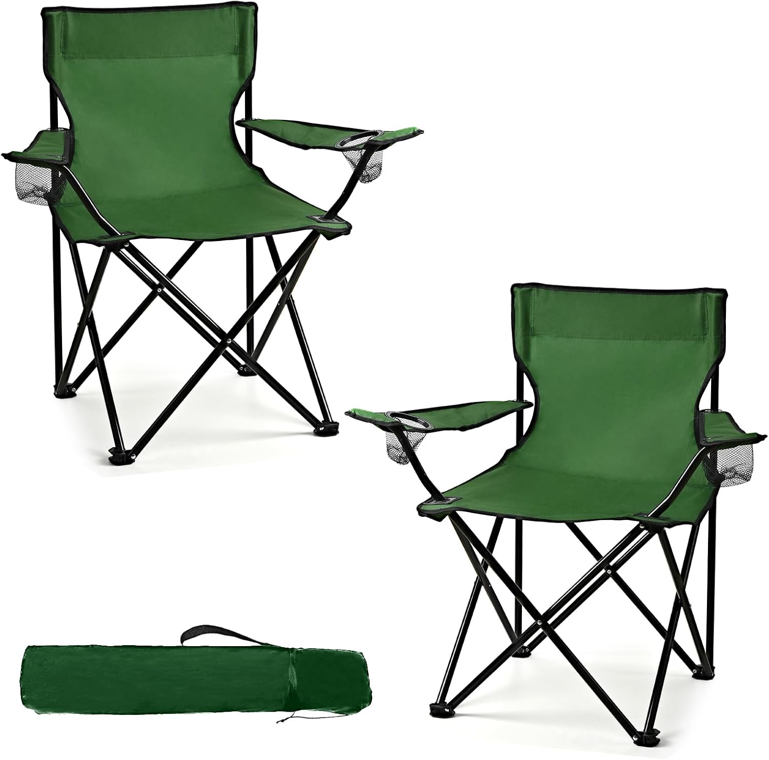 2 Pack Lightweight Camping Chairs for Adults & Teens