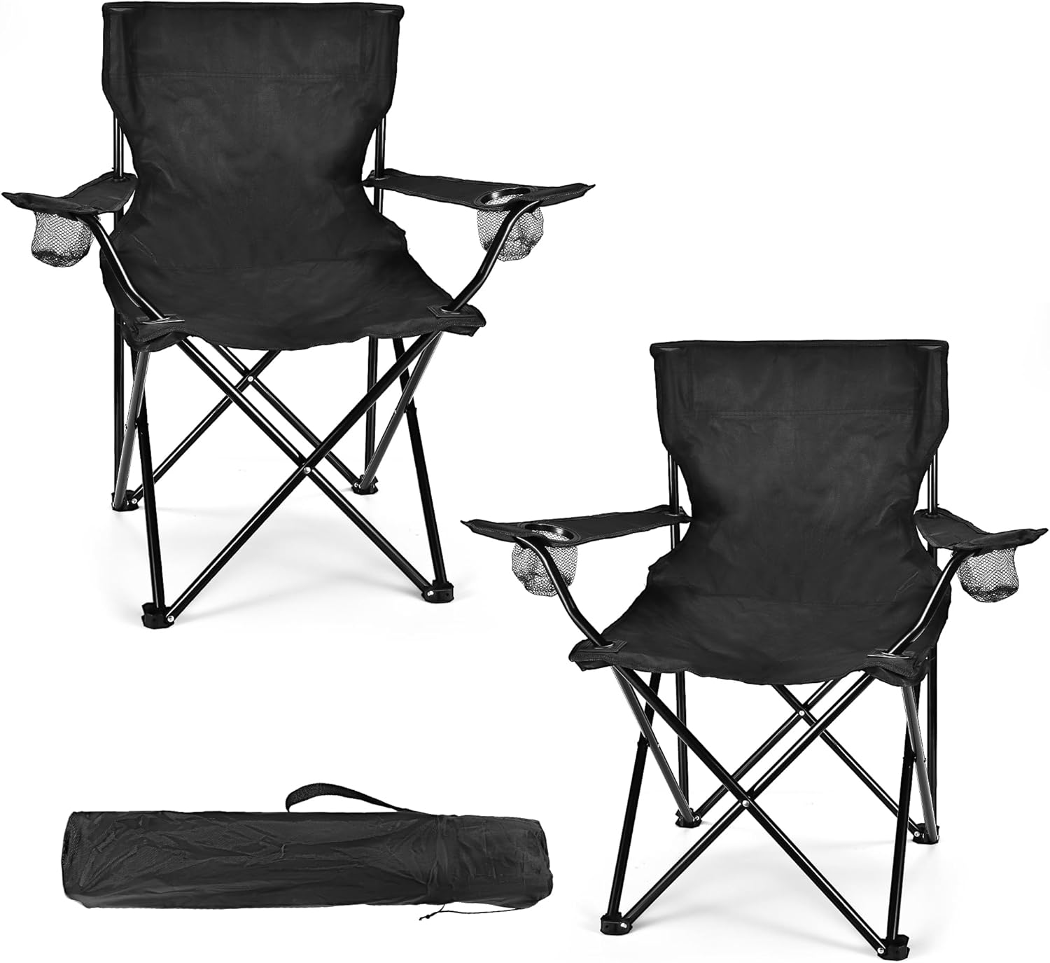 2 Pack Lightweight Camping Chairs for Adults & Teens
