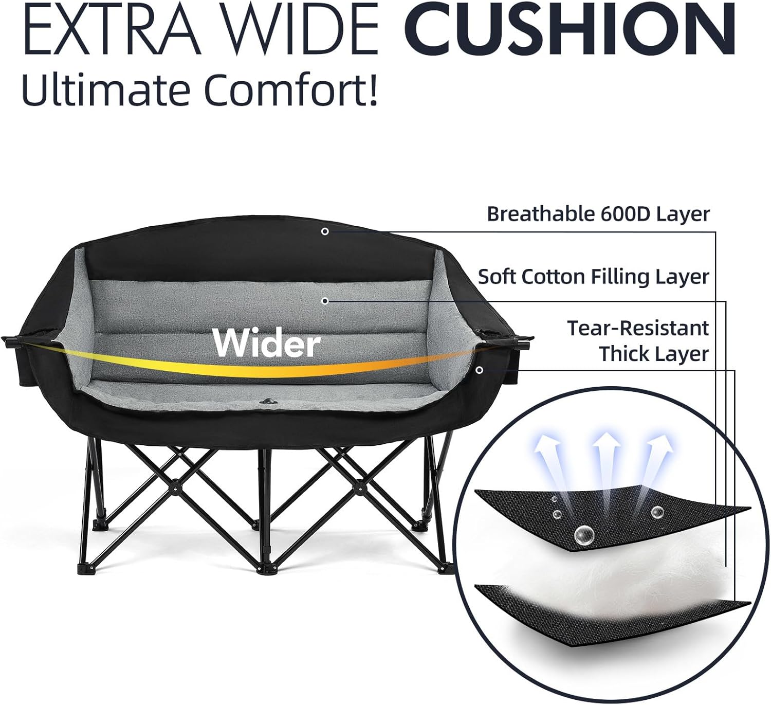 Double Camping Chair Loveseat