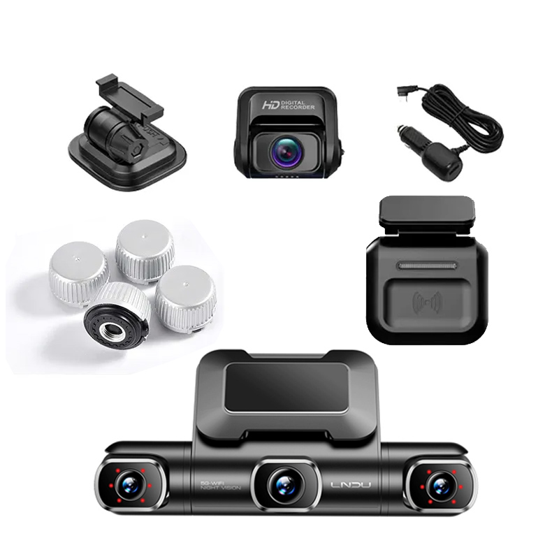 Lingdu M660 autós kamera első és hátsó négyobjektívvel, 4K ultra nagy felbontás, 360 fokos panoráma HD nézet, holtterek nélkül, parkolásfigyelés, 2025-ös új modell, kábelezést nem igényel.