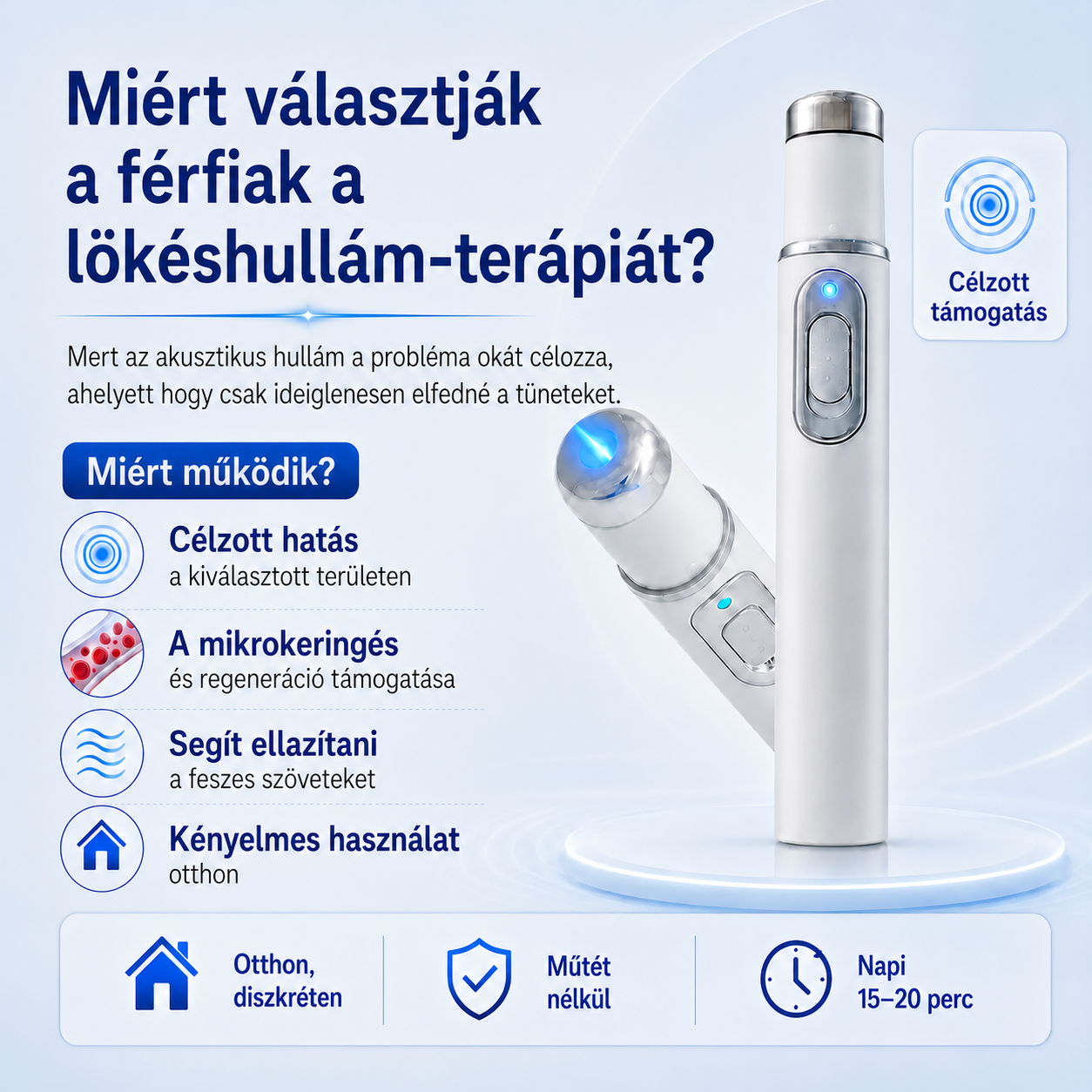 ⚡ A fejlett lökéshullám-terápia támogatja a férfiak szexuális egészségét 💪 és segít enyhíteni az izom-, ízületi és ínfájdalmat 🦵
