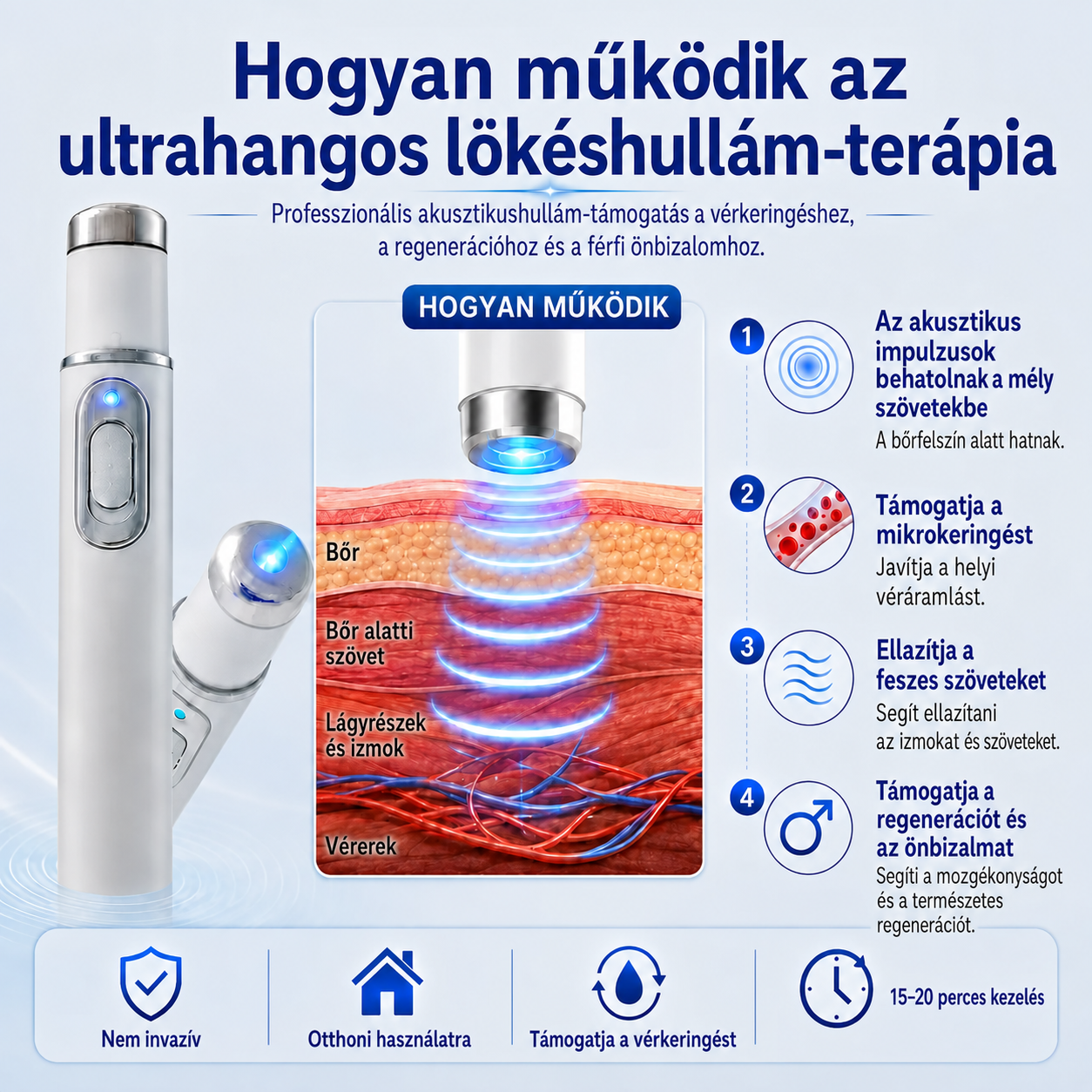 ⚡ A fejlett lökéshullám-terápia támogatja a férfiak szexuális egészségét 💪 és segít enyhíteni az izom-, ízületi és ínfájdalmat 🦵