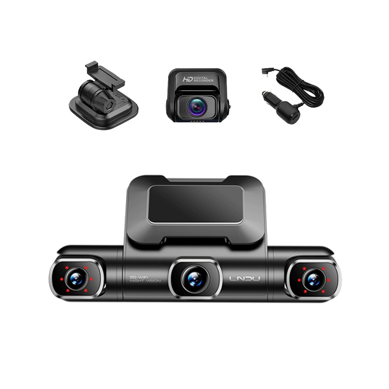 Lingdu M660 autós kamera első és hátsó négyobjektívvel, 4K ultra nagy felbontás, 360 fokos panoráma HD nézet, holtterek nélkül, parkolásfigyelés, 2025-ös új modell, kábelezést nem igényel.