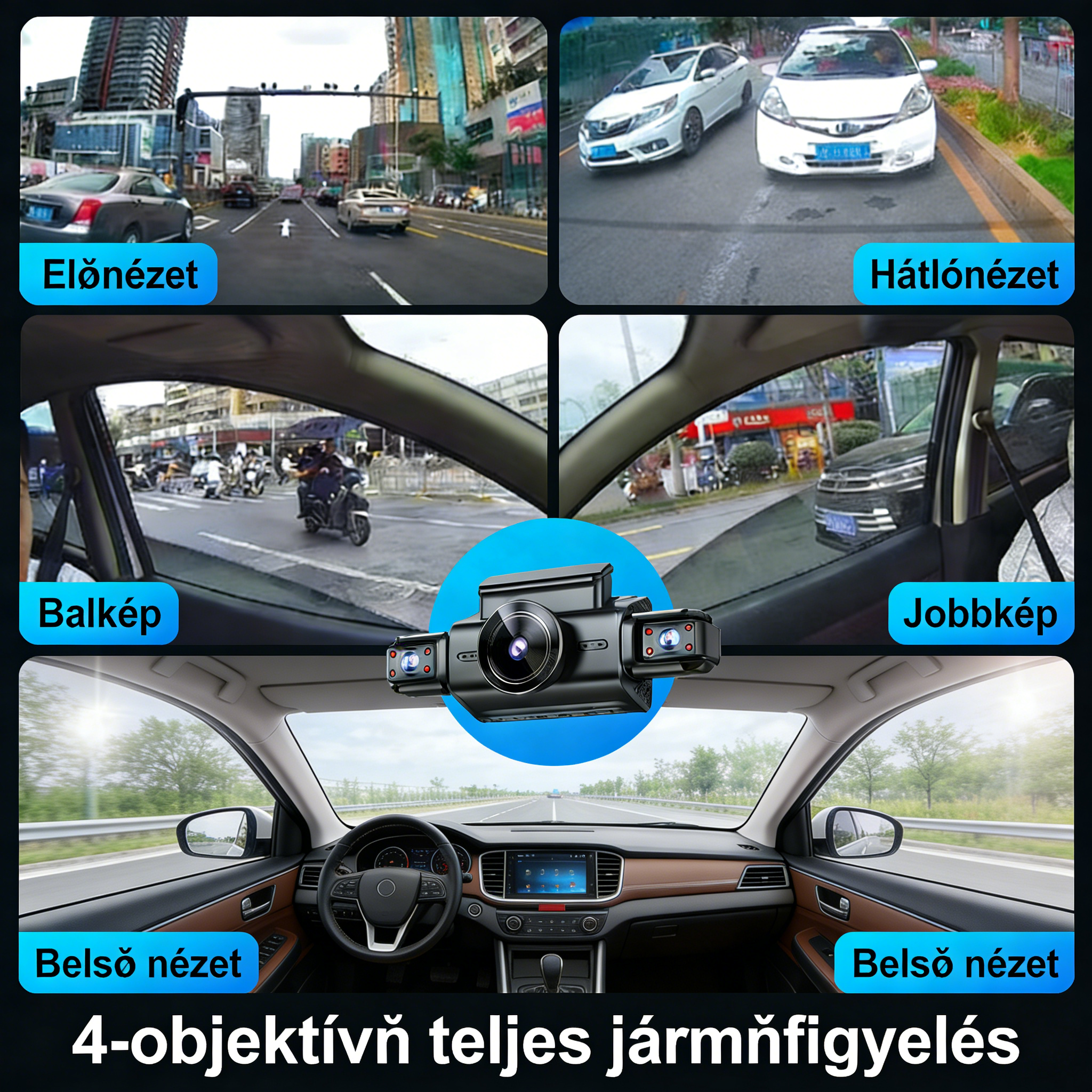 Garmin 2026 Négykamerás Panoráma Autós Kamerarendszer — Maximális Védelem és Okos Vezetés, Minden Egyes Úton