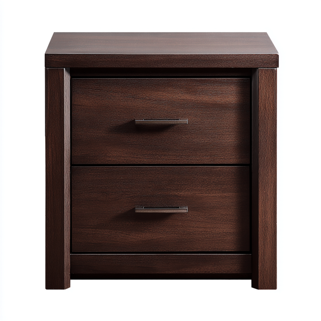 Archivador de madera 50x40x55 cm - marrón oscuro - con 2 cajones para oficina-Cottamypad