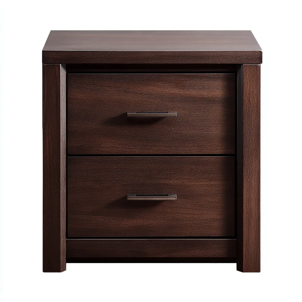 Archivador de madera 50x40x55 cm - marrón oscuro - con 2 cajones para oficina-Cottamypad