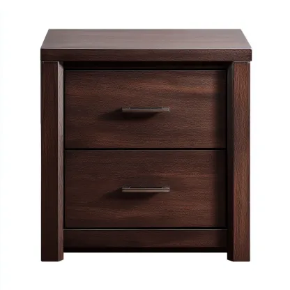 Archivador de madera 50x40x55 cm - marrón oscuro - con 2 cajones para oficina-Cottamypad