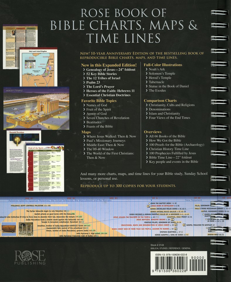 🔥Last Day70% off🔥10th Anniversary Edition Bible Charts, Maps and Time Lines（Spiral-bound hardcover）