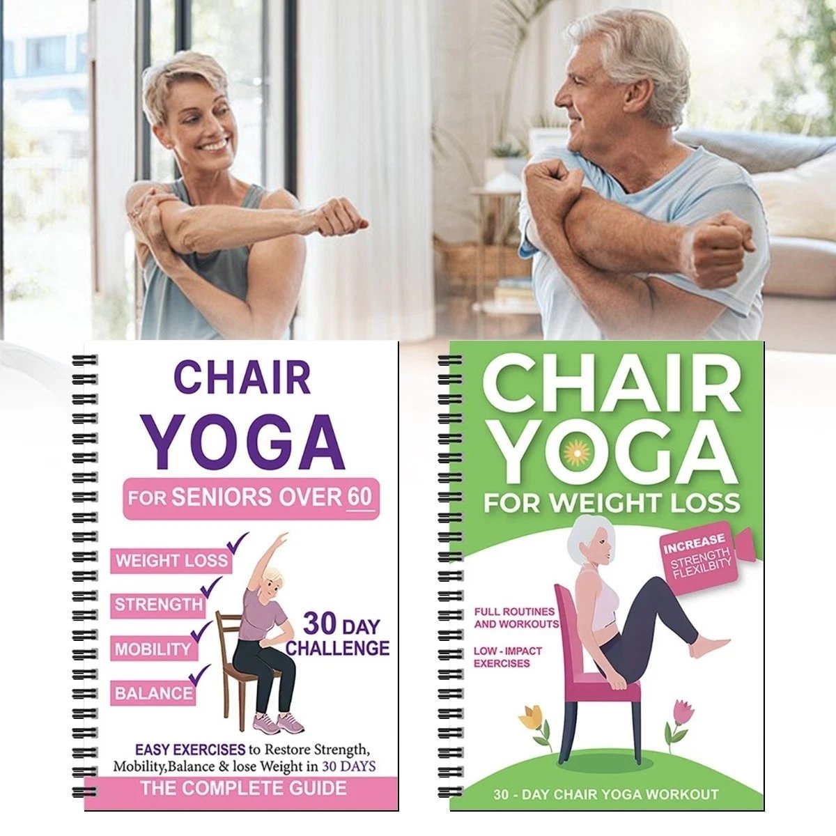 🔥Most Popular in 2026🔥The Complete Guide to Chair Yoga for Seniors Over 60: 40+ Low-Impact Easy Exercises to Restore Strength, Mobility, Balance, and Lose Weight