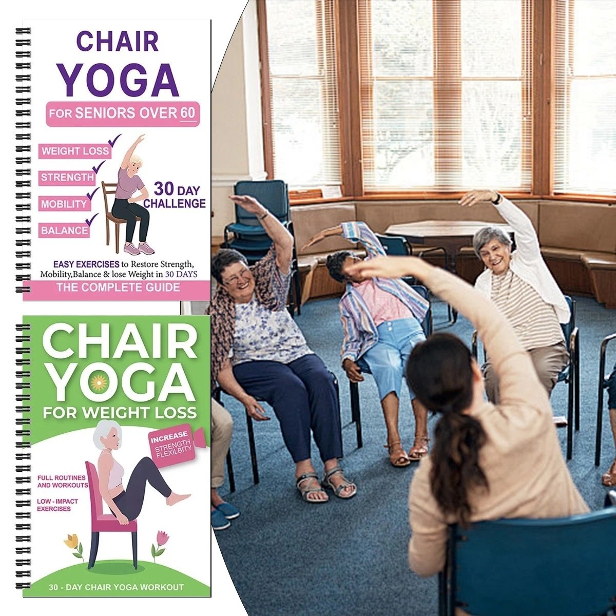 🔥Most Popular in 2026🔥The Complete Guide to Chair Yoga for Seniors Over 60: 40+ Low-Impact Easy Exercises to Restore Strength, Mobility, Balance, and Lose Weight